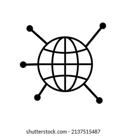 globe icon vector design template simple and clean