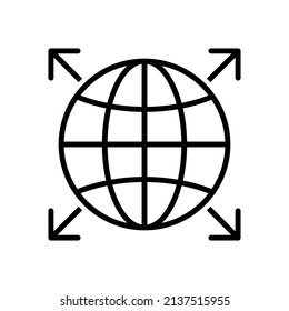 globe icon vector design template simple and clean