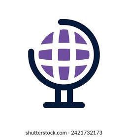 globe icon. vector dual tone icon for your website, mobile, presentation, and logo design.