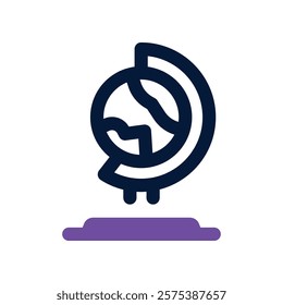 globe icon. vector dual tone icon for your website, mobile, presentation, and logo design.