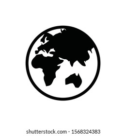 Icono de globo vectorial, tierra. ir a ilustración vectorial de icono web