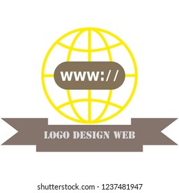 Globe Icon Vector. Earth Logo Template