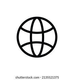 Globe icon vector. Earth sign