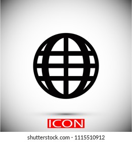 globe icon vector, Vector EPS 10 illustration style