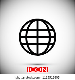 globe icon vector, Vector EPS 10 illustration style