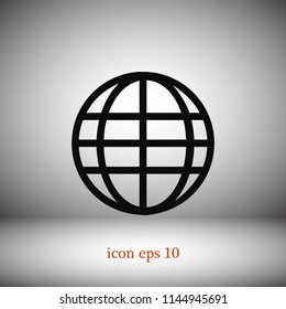 globe icon vector, 

Vector EPS 10 illustration style