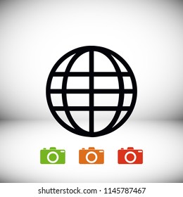 globe icon vector, 

Vector EPS 10 illustration style