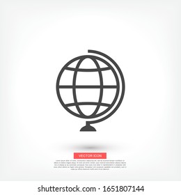 Icono de globo Vector Eps 10 Lorem Ipsum Diseño plano planeta mapa del planeta vector