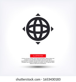 Globe icon Vector Eps 10 Flat Design globe planet map vector