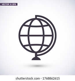 Globe icon Vector Eps 10 Lorem Ipsum Flat Design  globe planet map vector