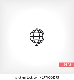 Globe icon Vector Eps 10 Lorem Ipsum Flat Design  globe planet map vector
