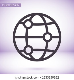 Globe icon Vector Eps 10 Lorem Ipsum Flat Design  globe planet map vector