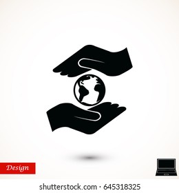 globe icon vector, Vector EPS 10 illustration style