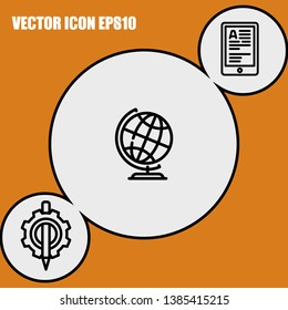 Globe icon vector eps10 illustration