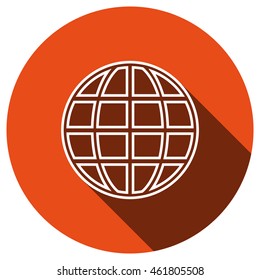 Globe Icon, vector, icon flat