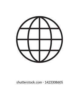globe icon vector flat design