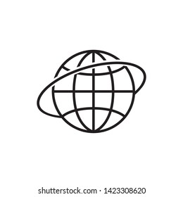 globe icon vector flat design