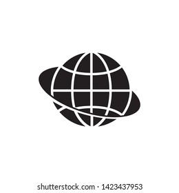 globe icon vector flat design