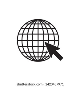 globe icon vector flat design