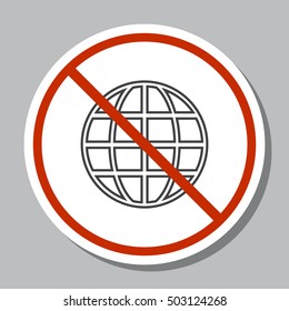 Globe Icon Vector flat design style