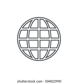 Globe Icon Vector flat design style