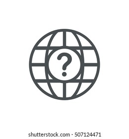 Globe Icon Vector flat design style