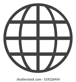 Globe Icon Vector flat design style