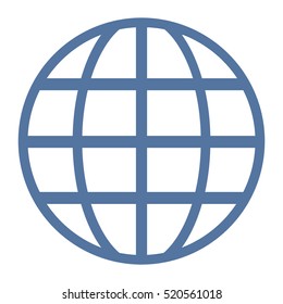 Globe Icon Vector flat design style
