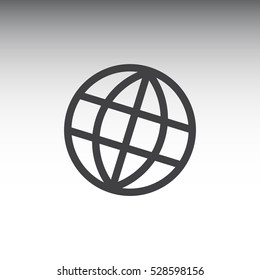globe Icon Vector flat design style