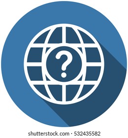 Globe Icon Vector flat design style