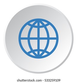 globe Icon Vector flat design style