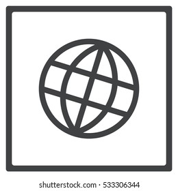 globe Icon Vector flat design style