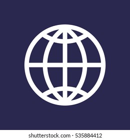 globe Icon Vector flat design style