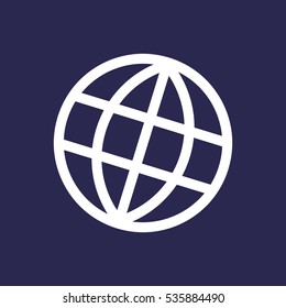 globe Icon Vector flat design style