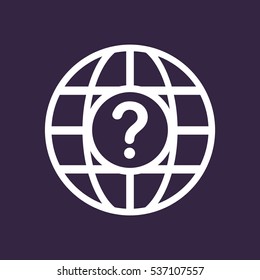 Globe Icon Vector flat design style