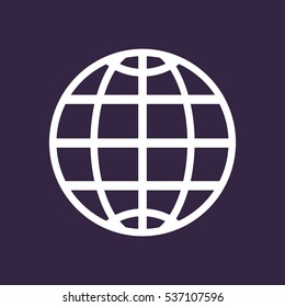 Globe Icon Vector flat design style