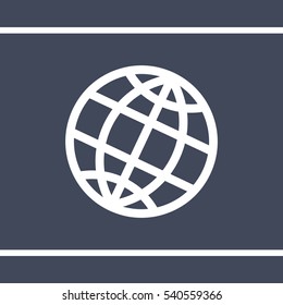 globe Icon Vector flat design style
