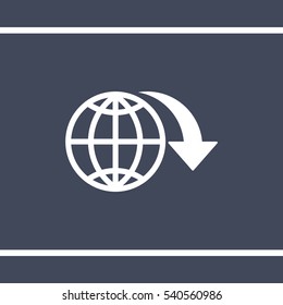 globe Icon Vector flat design style