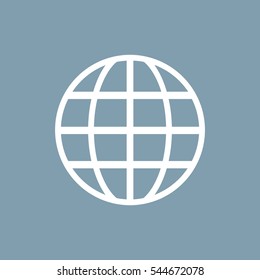 Globe Icon Vector flat design style