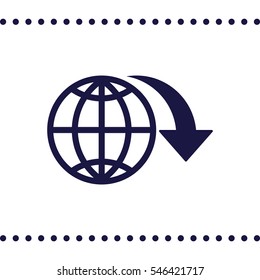 globe Icon Vector flat design style