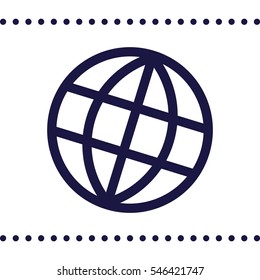 globe Icon Vector flat design style