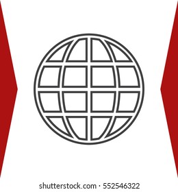 Globe Icon Vector flat design style
