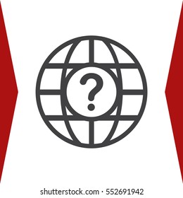 Globe Icon Vector flat design style