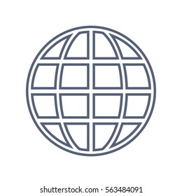 Globe Icon Vector flat design style