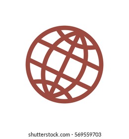 globe Icon Vector flat design style