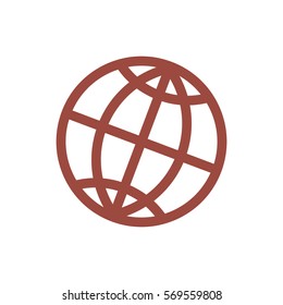 globe Icon Vector flat design style