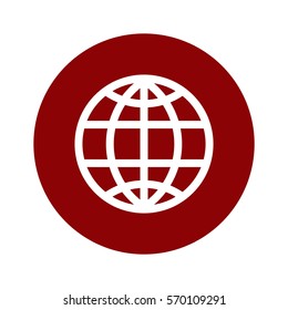 globe Icon Vector flat design style