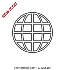Globe Icon Vector Flat Design Style Stock Vector (Royalty Free ...