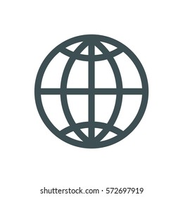 globe Icon Vector flat design style