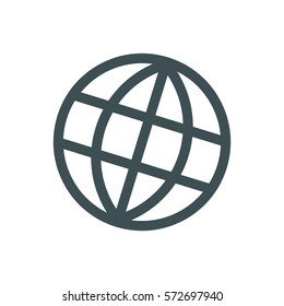 globe Icon Vector flat design style